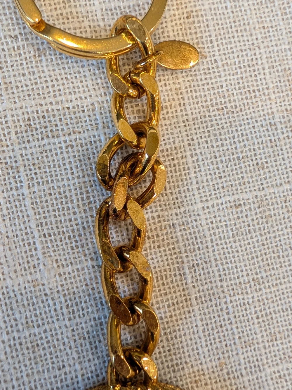 Chanel Vintage Gold Plated Keychain 2006